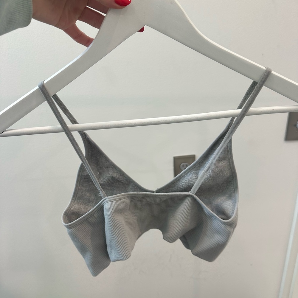 Gray Ribbed Bralette - Picture 2 of 2